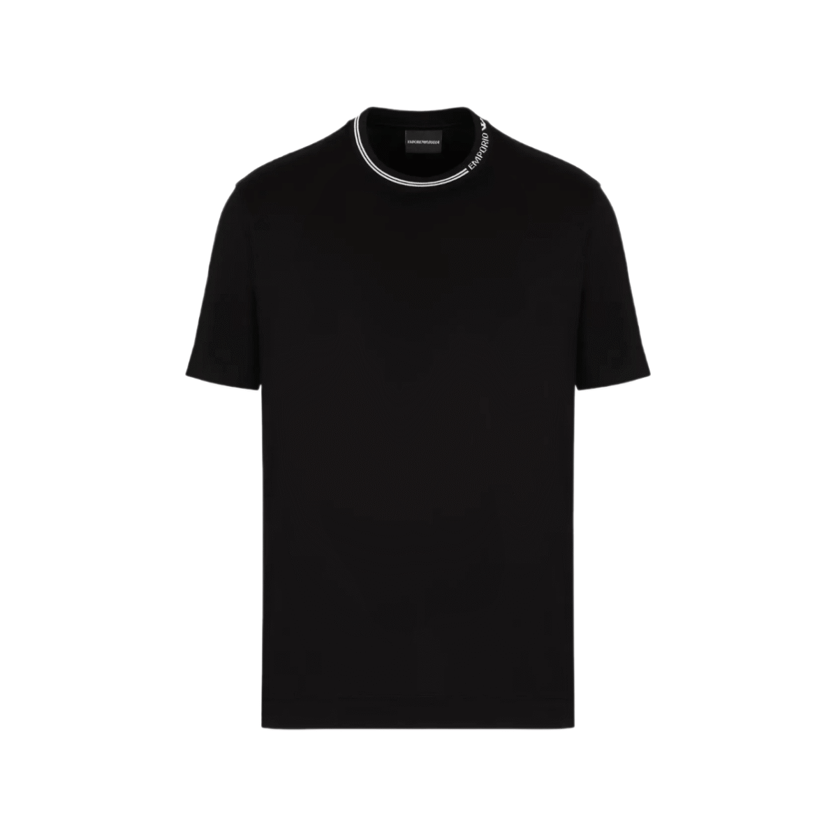 Emporio Armani Lyocell-Blend Jersey T-Shirt with Logo Collar - Image 3