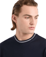 Emporio Armani Lyocell-Blend Jersey T-Shirt with Logo Collar - Image 2