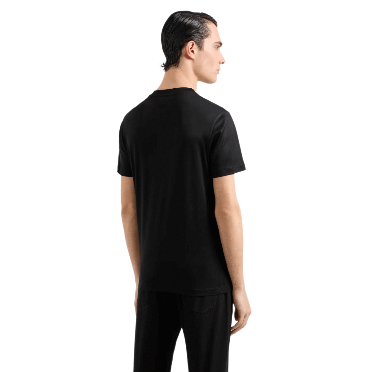 Emporio Armani Lyocell-Blend Jersey T-Shirt with Embossed Logo Embroidery - Image 4