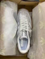 adidas Samba OG Women's – Silver Metallic Crackled Leather - Image 12