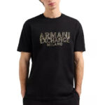 A|X Armani Exchange Regular Fit T-Shirt with Blurred Logo Effect