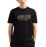 A|X Armani Exchange Regular Fit T-Shirt with Blurred Logo Effect