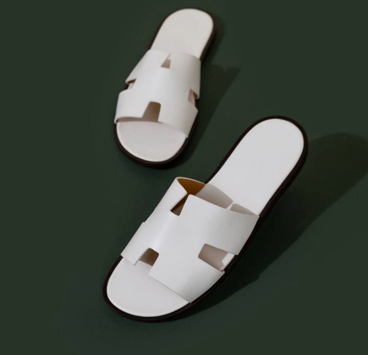 Hermès Izmir Sandal – Blanc White Smooth Calfskin Leather - Image 6