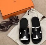 Hermès Izmir Sandal – Noir Black Smooth Calfskin Leather - Image 7