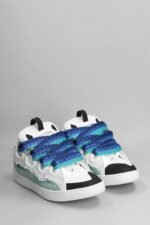 Lanvin Curb Sneakers – White/Blue | Fashion Sneakers - Image 4