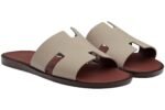 Hermès Izmir Sandal – Blanc Gomme Marron Epsom Leather - Image 3