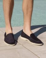 Loro Piana Summer Walk Loafers – Black - Image 2