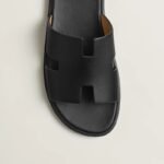 Hermès Izmir Sandal – Noir Black Smooth Calfskin Leather - Image 5