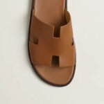 Hermès Izmir Sandal – Gold Smooth Calfskin Leather - Image 5