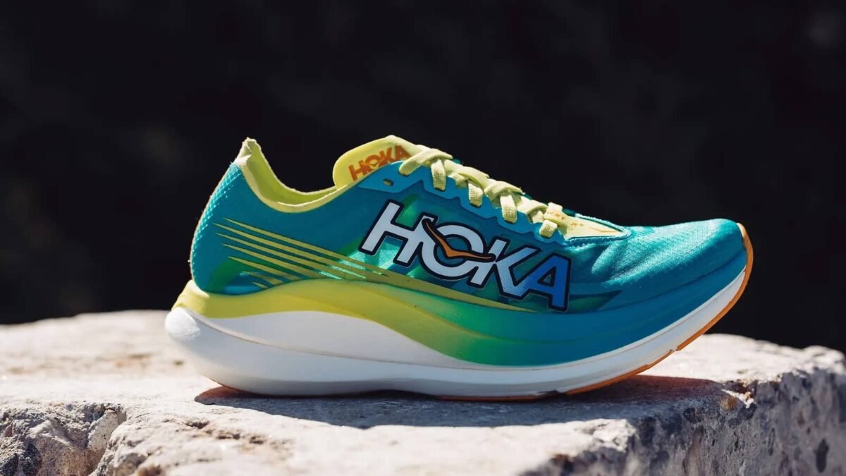 Hoka Rocket X 2 Running & Marathon Shoes – Green & Yellow - Image 7