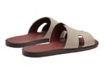 Hermès Izmir Sandal – Blanc Gomme Marron Epsom Leather - Image 4