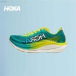 Hoka Rocket X 2 Running & Marathon Shoes – Green & Yellow - Image 13
