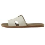 Hermès Izmir Sandal – Blanc Gomme Marron Epsom Leather