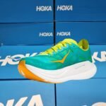 Hoka Rocket X 2 Running & Marathon Shoes – Green & Yellow - Image 10