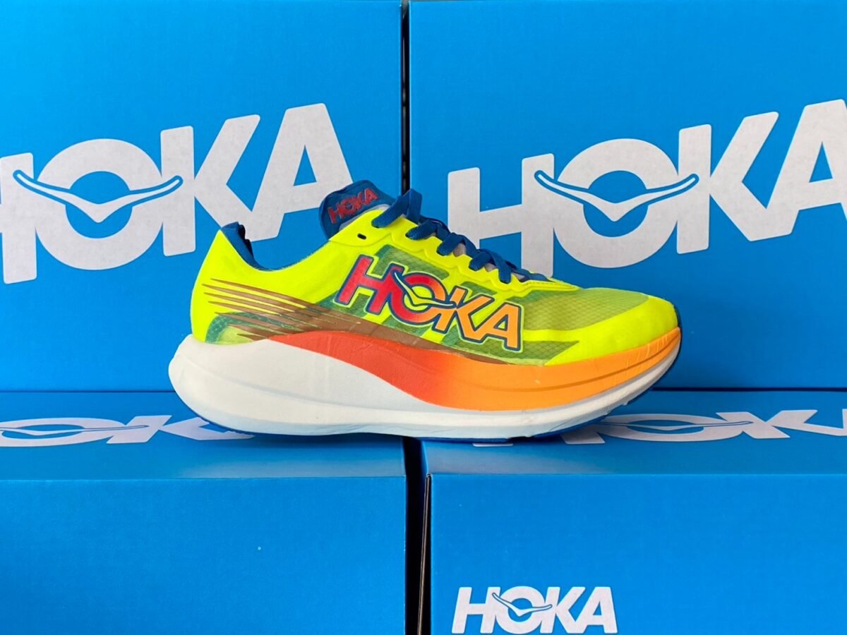 Hoka Running Shoes – Orange & Blue - Image 2