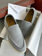 Loro Piana Summer Walk Loafers – Gray - Image 3
