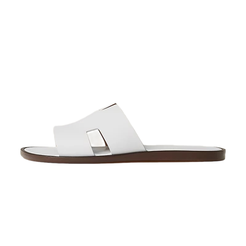 snapedit_1754071634097 Hermès Izmir Sandal – Blanc White Smooth Calfskin Leather - Image 1