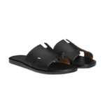 Hermès Izmir Sandal – Noir Black Smooth Calfskin Leather - Image 3