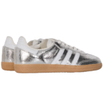 adidas Samba OG Women's – Silver Metallic Crackled Leather - Image 7