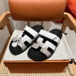 Hermès Himalaya Crocodile Chypre Slingback Flat Sandals - Image 5