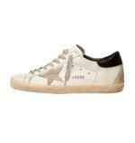 Golden Goose Men’s Super-Star with Black Heel Tab and Metal Stud Lettering
