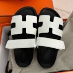 Hermes chypre sandal noir calfskin leather white - Image 6