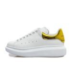 Alexander McQueen Women's Oversized Sneaker 'White Yellow Metallic'