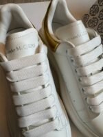 Alexander McQueen Women's Oversized Sneaker 'White Yellow Metallic' - Image 6