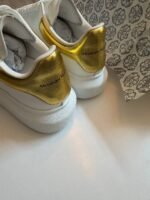 Alexander McQueen Women's Oversized Sneaker 'White Yellow Metallic' - Image 2
