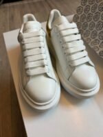 Alexander McQueen Women's Oversized Sneaker 'White Yellow Metallic' - Image 7
