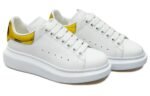Alexander McQueen Women's Oversized Sneaker 'White Yellow Metallic' - Image 3