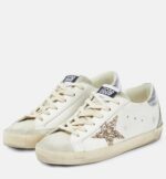 Golden Goose Women’s Super-Star White Ice Gray Gold Glitter - Image 3