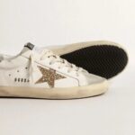 Golden Goose Women’s Super-Star White Ice Gray Gold Glitter - Image 4