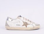 Golden Goose Women’s Super-Star White Ice Gray Gold Glitter - Image 6