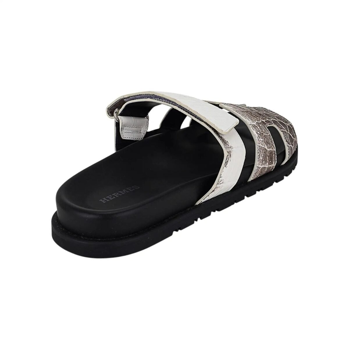 Hermès Himalaya Crocodile Chypre Slingback Flat Sandals - Image 4