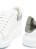 Alexander McQueen Women's Oversized Sneaker 'SilverMetallic' - Image 4