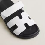 Hermes chypre sandal noir calfskin leather white - Image 2