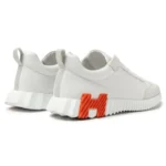 Hermès Bouncing Sneaker – White Orange - Image 3