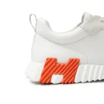 Hermès Bouncing Sneaker – White Orange - Image 2