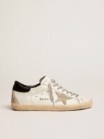 Golden Goose Men’s Super-Star with Black Heel Tab and Metal Stud Lettering - Image 3