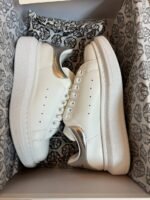 Alexander McQueen Women's Oversized Sneaker 'SilverMetallic' - Image 5