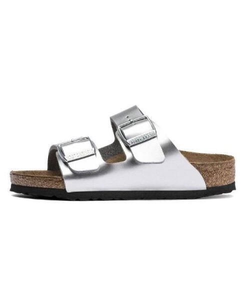 Birkenstock Arizona Birko-Flor – Electric Metallic Silver