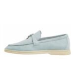 Loro Piana Babouche Charms Walk Loafer Light Blue