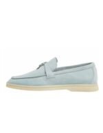 Loro Piana Babouche Charms Walk Loafer Light Blue