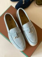 Loro Piana Babouche Charms Walk Loafer Light Blue - Image 2