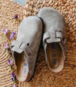 Birkenstock Boston Soft Footbed Suede Gray - Image 2