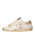 Golden Goose Super-Star Sneakers – Gold Sparkle Foxing & Metal Stud Lettering